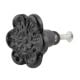 Black Alyssum Flower Iron Cabinet Knob